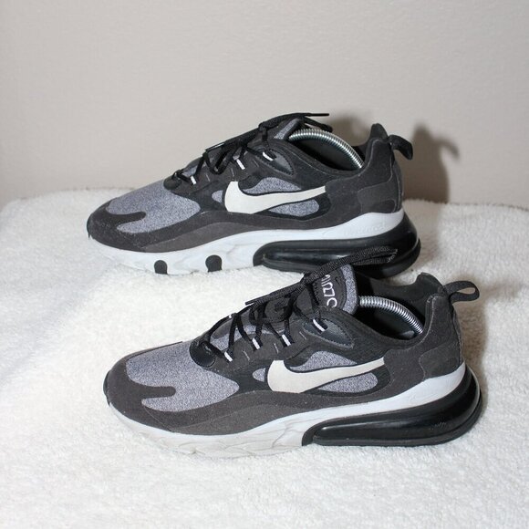 Nike Mens Air Max 270 React Shoes Gray Black Size 9.5 A04971-001 Lifestyle - Picture 1 of 7
